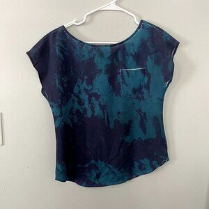 Kirra green purple short sleeved summer top casual pocket shirt classic